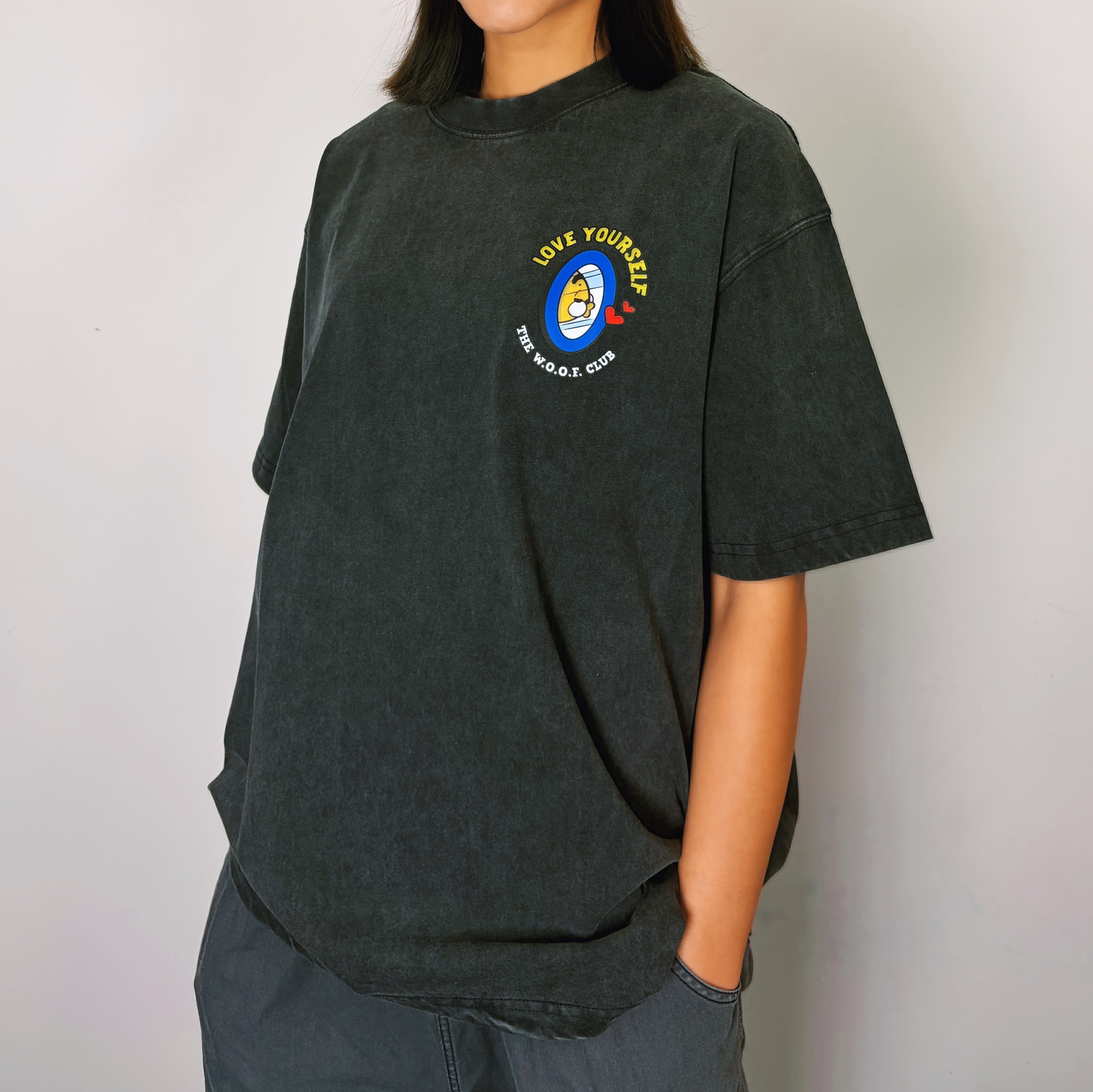 TOGETHER® x THE WOOF CLUB Washed Oversize T-shirt | IP2702