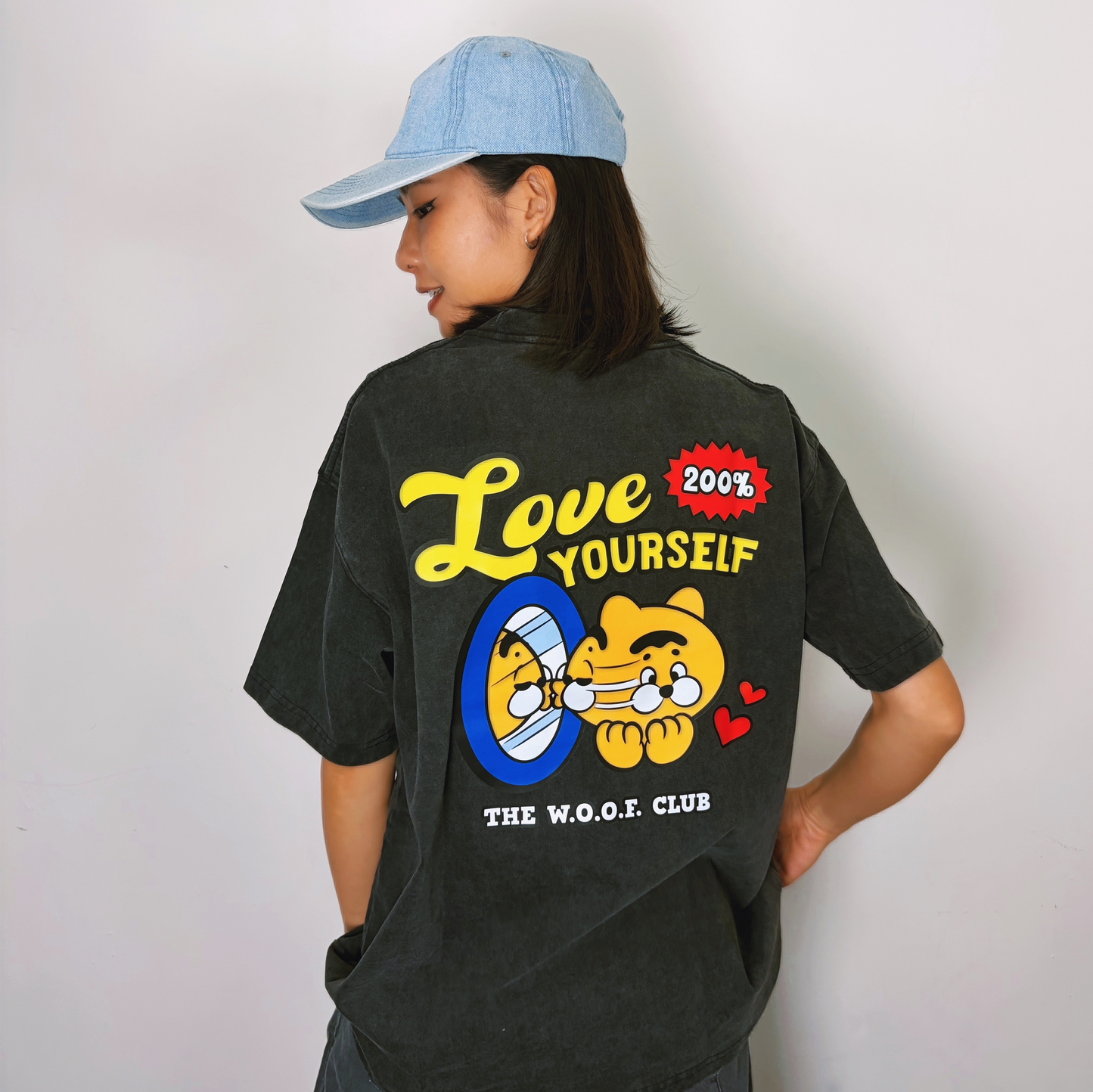 TOGETHER® x THE WOOF CLUB Washed Oversize T-shirt | IP2702