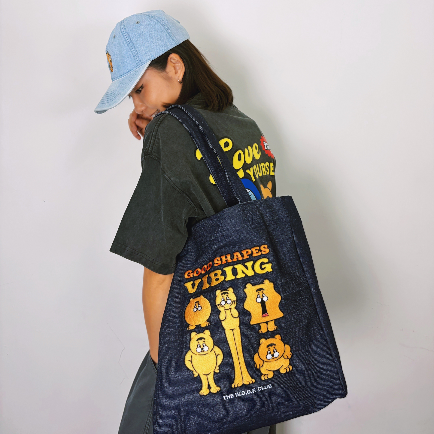 TOGETHER® x THE WOOF CLUB Denim Tote Bag | IP2703